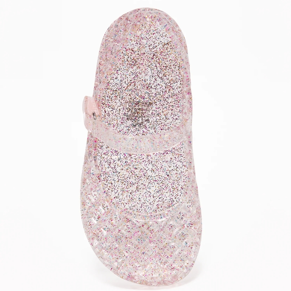 Old Navy Basket-Weave Glitter Jelly Ballet Flats - Picture 3 of 5